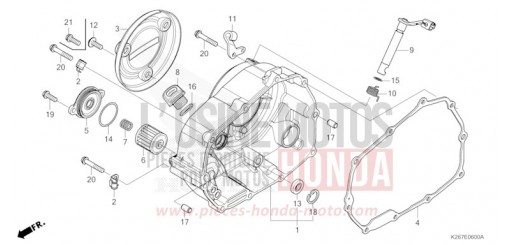 PANNEAU CARTER-MOTEUR D. MSX125AN de 2022